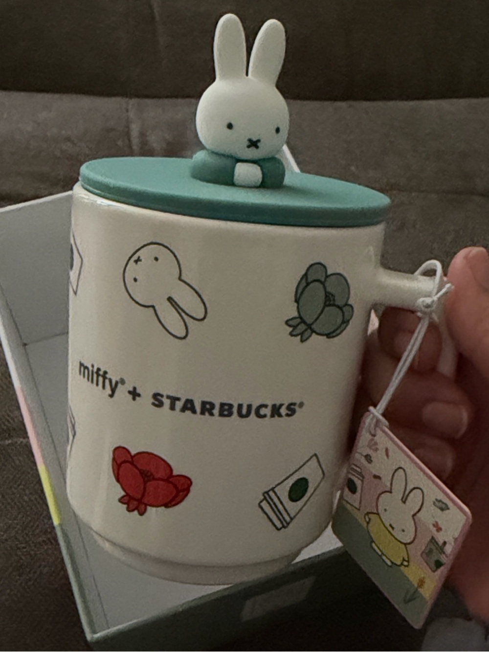 Starbucks x Miffy White Mug with Teal Bunny Lid